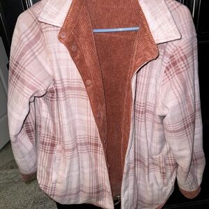 Plaid Women's Jacket in Pink and Brown